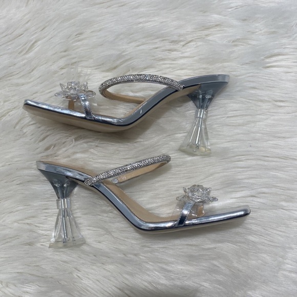 Mach & Mach Crystal‎ Flower slide sandal size 39.5 - Picture 5 of 15